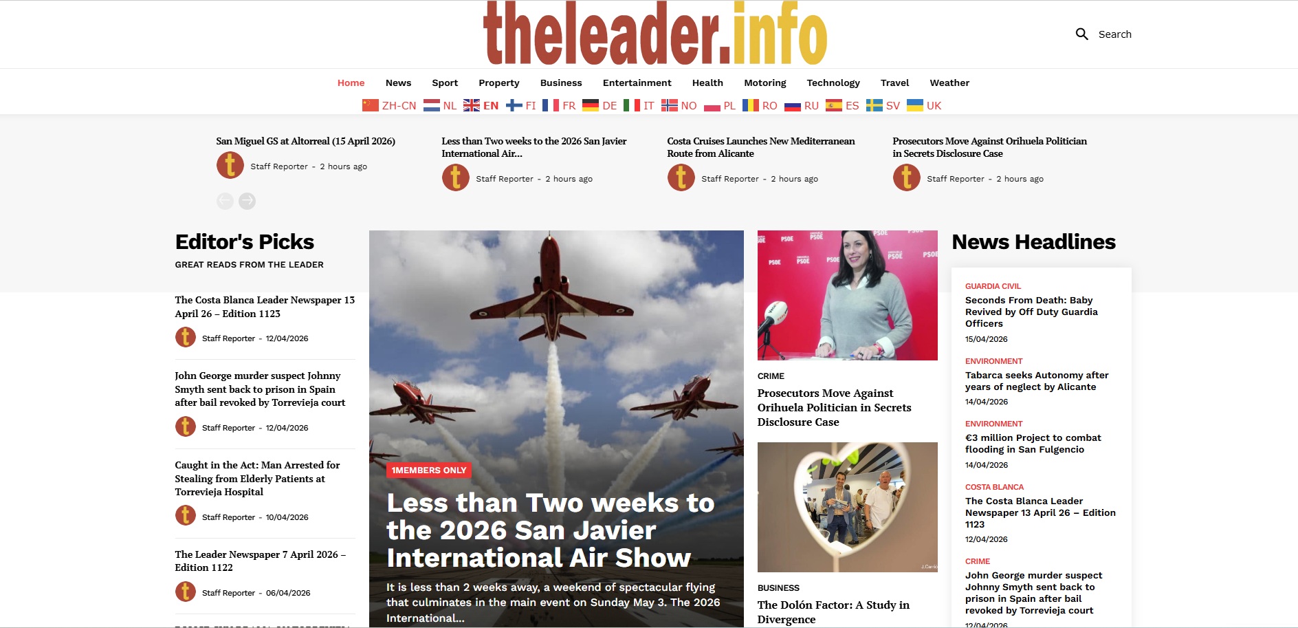 The Leader Homepage